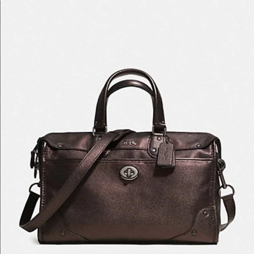 Coach Metallic Bronze Rhyder Large Satchel - Picture 2 of 15